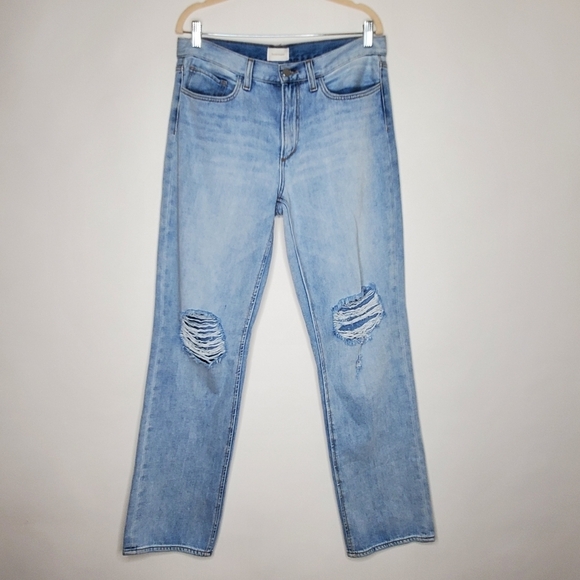 Favorite Daughter Mid-Rise Boyfriend Jeans Size 30 Distressed Light Wash Denim - Picture 15 of 15